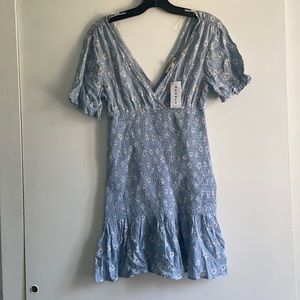 NWT PACSUN blue floral summer dress
